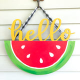 Watermelon with Hello Word